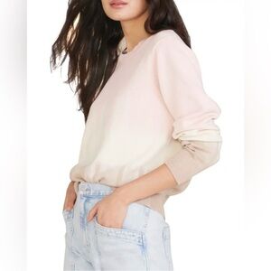 VERONICA BEARD Nikasha Pullover Ombré Sweater Crewneck Cotton Lightweight